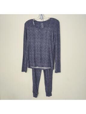 Born Women’s Blue Heather Lounge Pajama Set Size Small